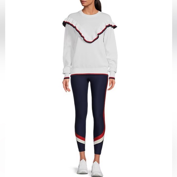 NEW The Upside Columbia Boo Frill Knit Top Cotton Sweater Sz M - Picture 3 of 10